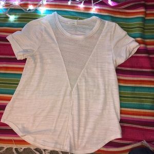 Mesh white top